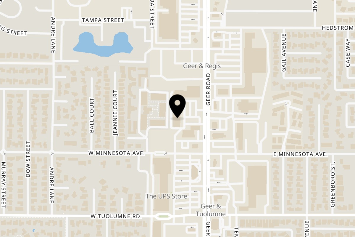 Map showing the location of Mariachis Mexican Restaurant and Cantina on 2669 Geer Rd in Turlock